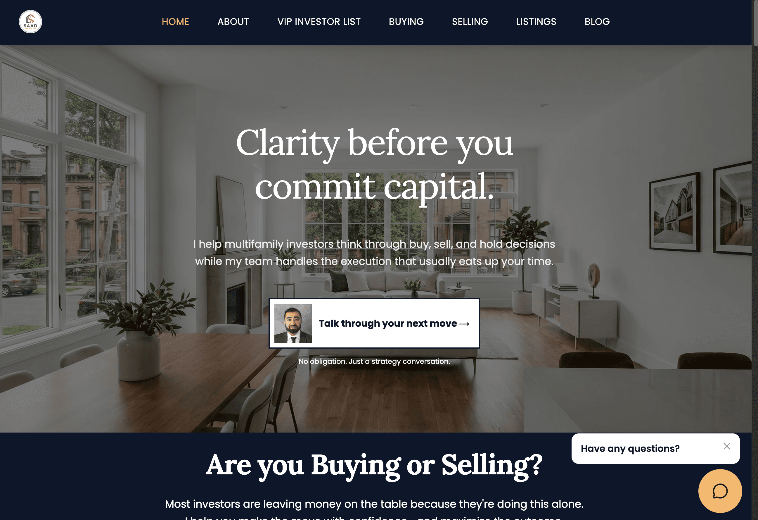 Saad The Realtor website screenshot